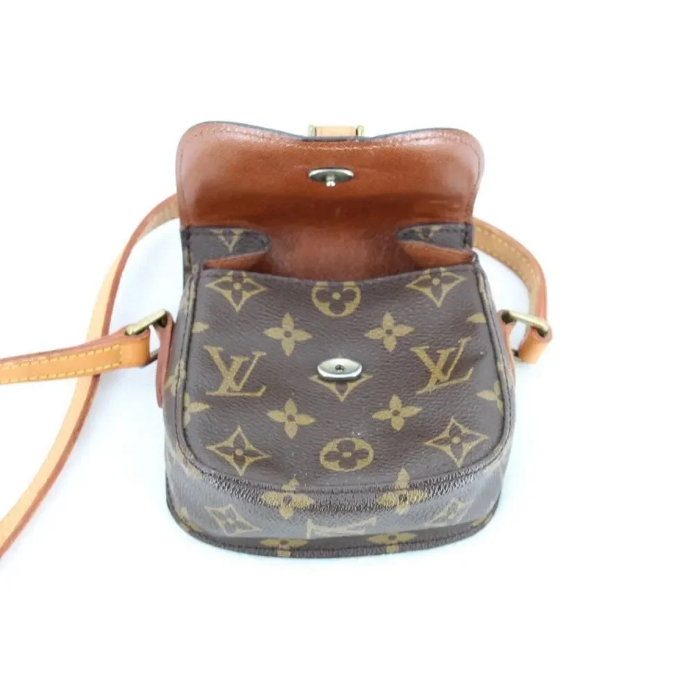 LOUIS VUITTON Mini Saint-Cloud Bebe RARE Shoulder Bag Leather Brown Authentic